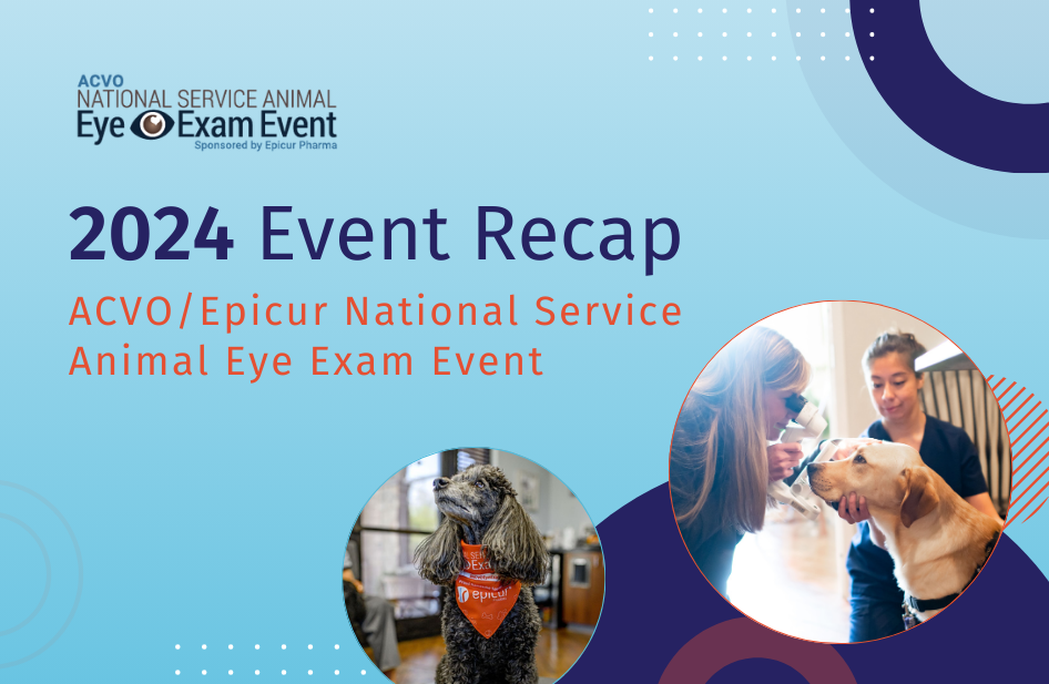 2024 Event Recap: ACVO/Epicur National Service Animal Eye Exam